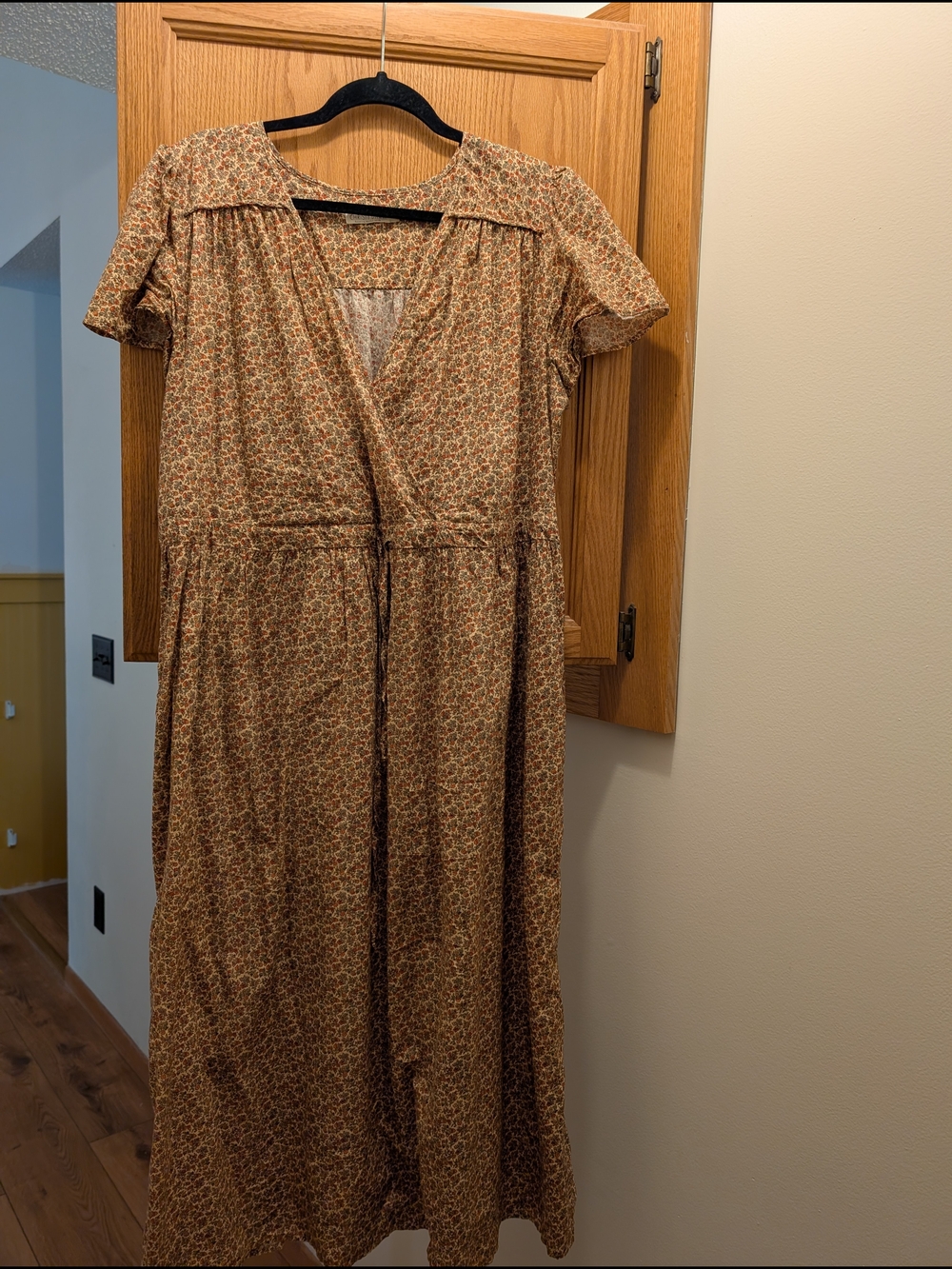 Christy Dawn Tan Floral Maxi Dress